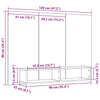 Væg TV Skab Gammelt træ 120 x 23.5 x 90 cm Konstrueret træ