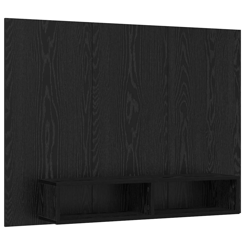 Væg TV Skab Sort eg 120 x 23.5 x 90 cm Konstrueret træ
