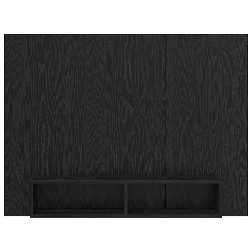 Væg TV Skab Sort eg 120 x 23.5 x 90 cm Konstrueret træ