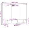 Væg TV Skab Sort eg 120 x 23.5 x 90 cm Konstrueret træ