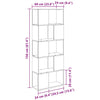 Underholdningscenter Brun 60 x 24 x 155 cm Konstrueret træ