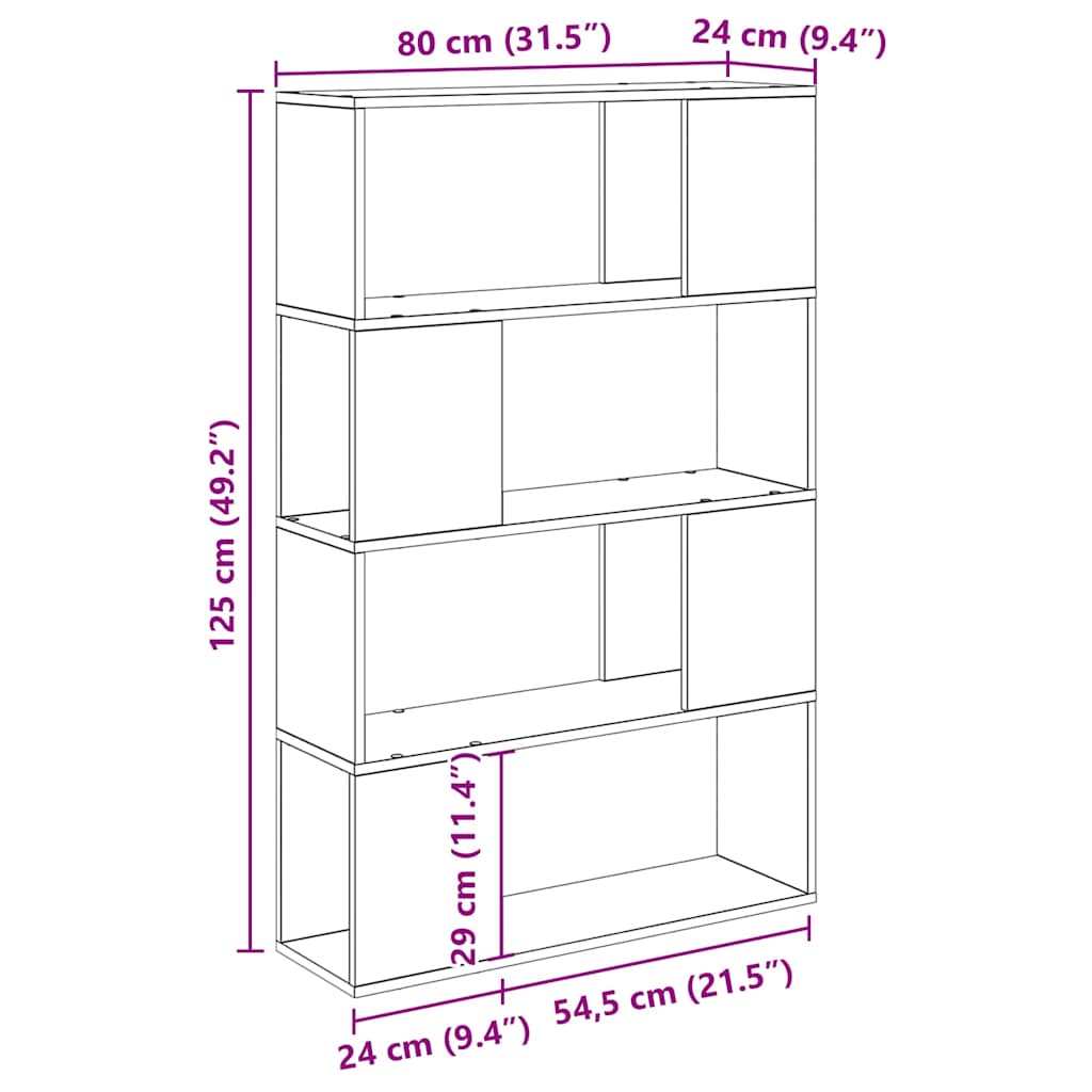 Underholdningscenter Brun 80 x 24 x 124 cm Konstrueret træ