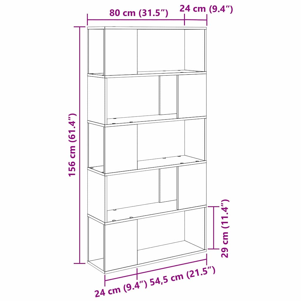 Underholdningscenter Brun 80 x 24 x 155 cm Konstrueret træ