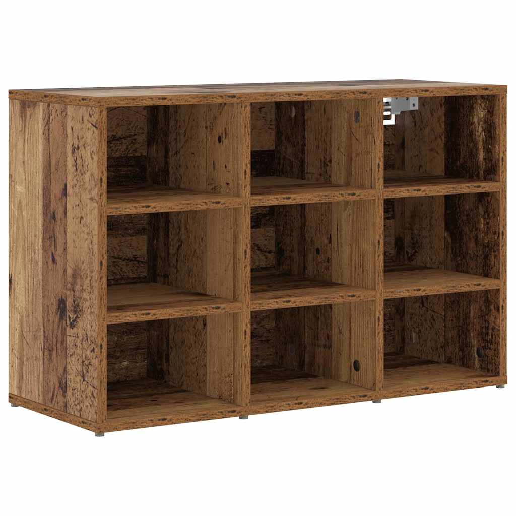 Skoskab med hylde Gammelt træ 77,5 x 30 x 51 cm Konstrueret træ
