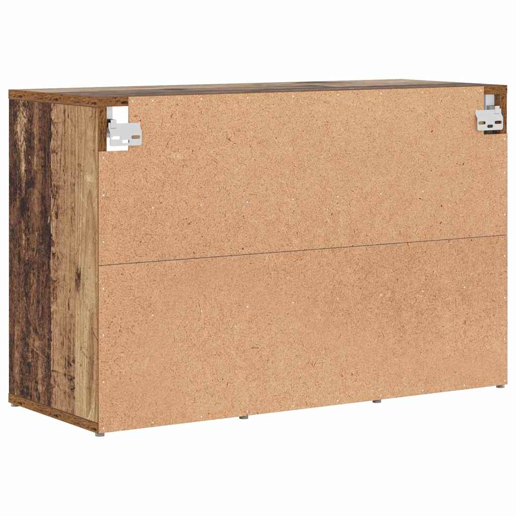 Skoskab med hylde Gammelt træ 77,5 x 30 x 51 cm Konstrueret træ