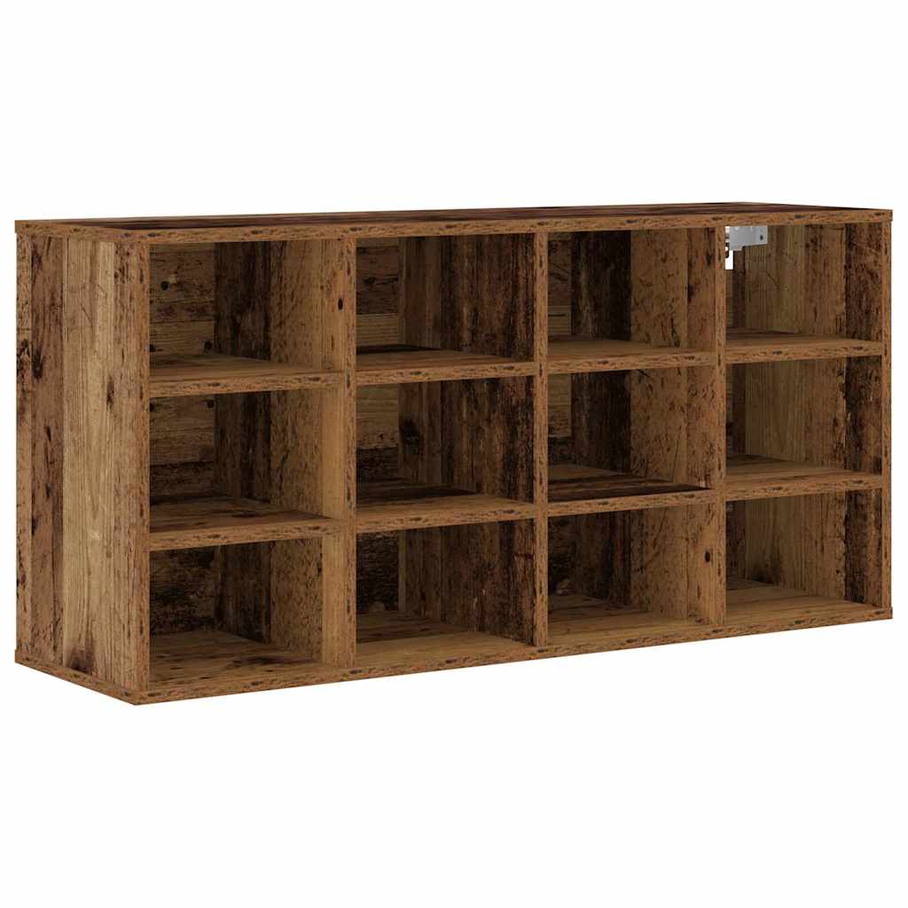 Skoskab med hylde Gammelt træ 103 x 30 x 51 cm Konstrueret træ