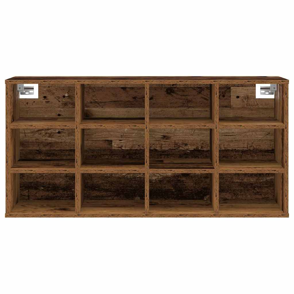 Skoskab med hylde Gammelt træ 103 x 30 x 51 cm Konstrueret træ