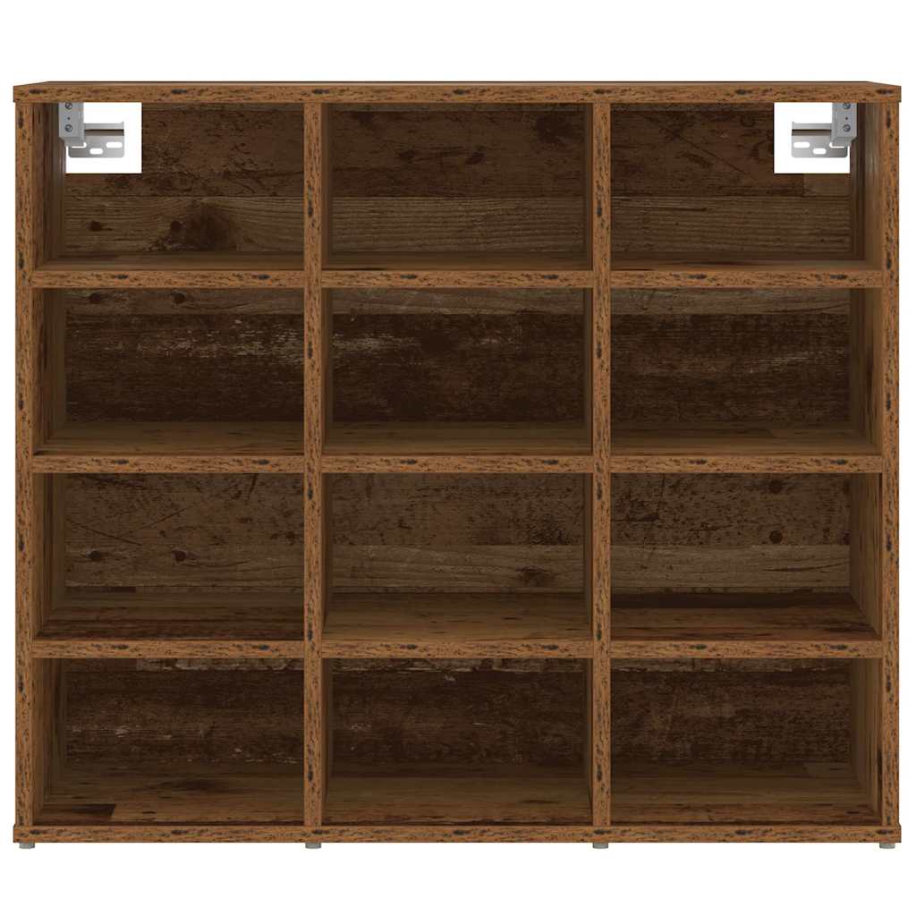 Skoskab med hylde Gammelt træ 77,5 x 30 x 67 cm Konstrueret træ