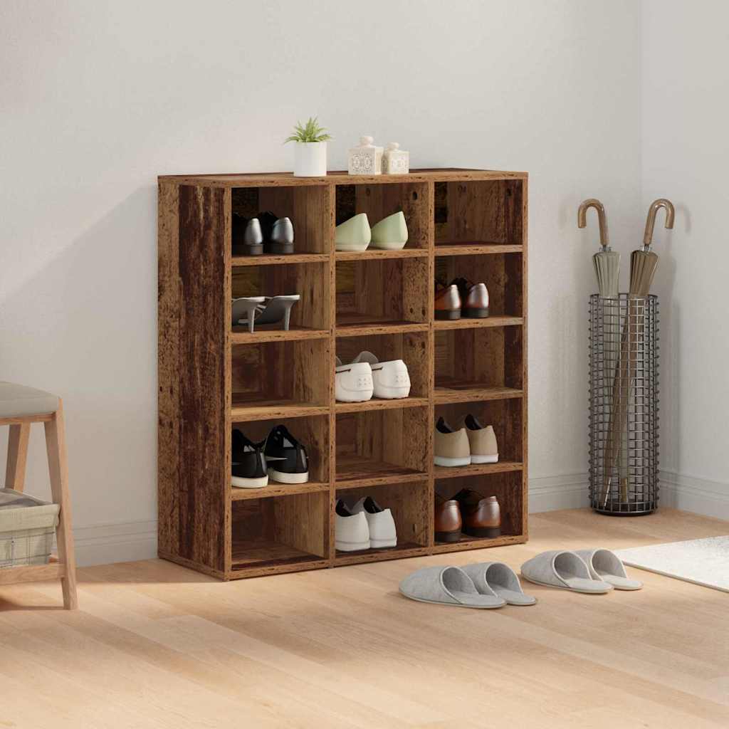 Skoskab Gammelt træ 77,5 x 30 x 83,5 cm Konstrueret træ