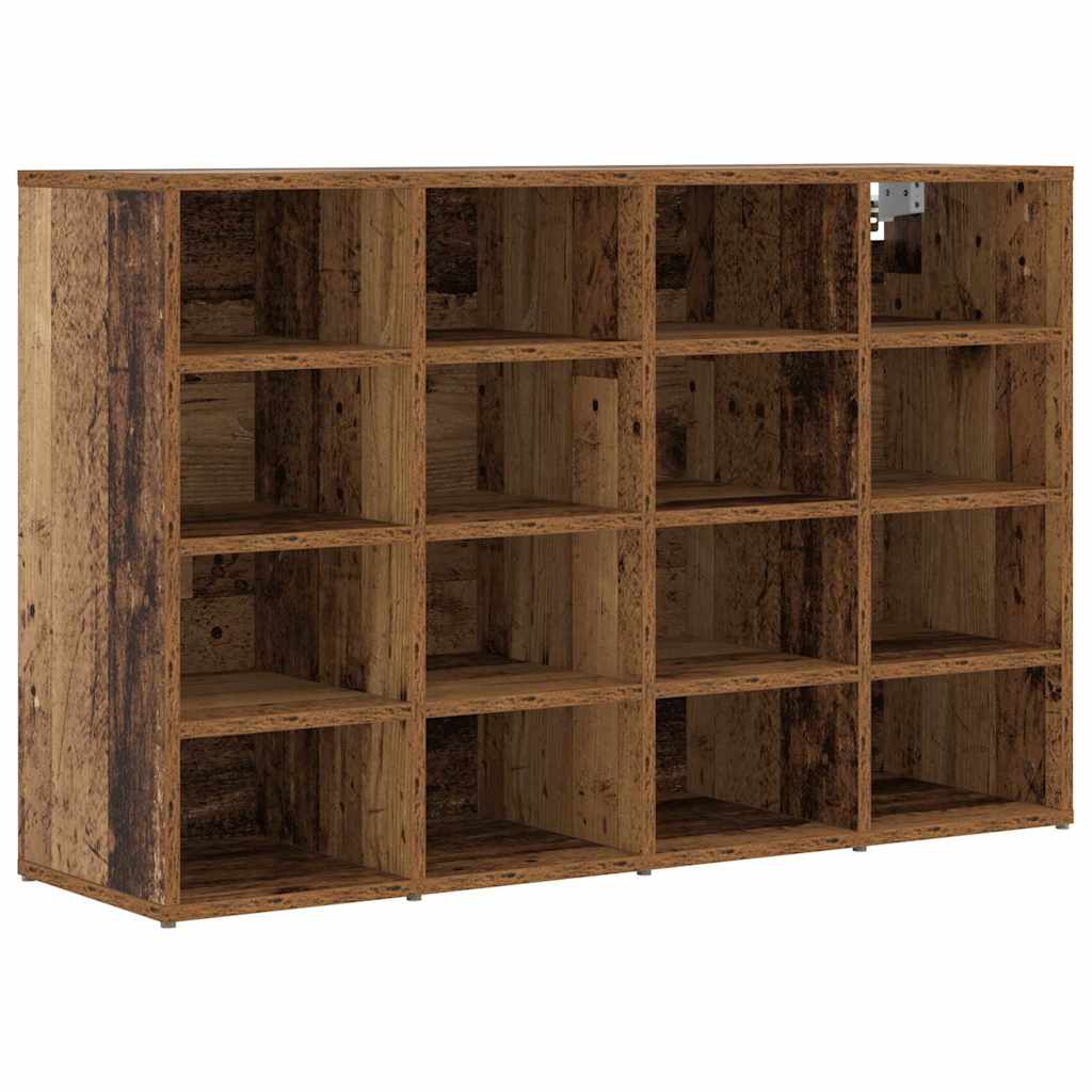 Skoskab med hylde Gammelt træ 103 x 30 x 67 cm Konstrueret træ