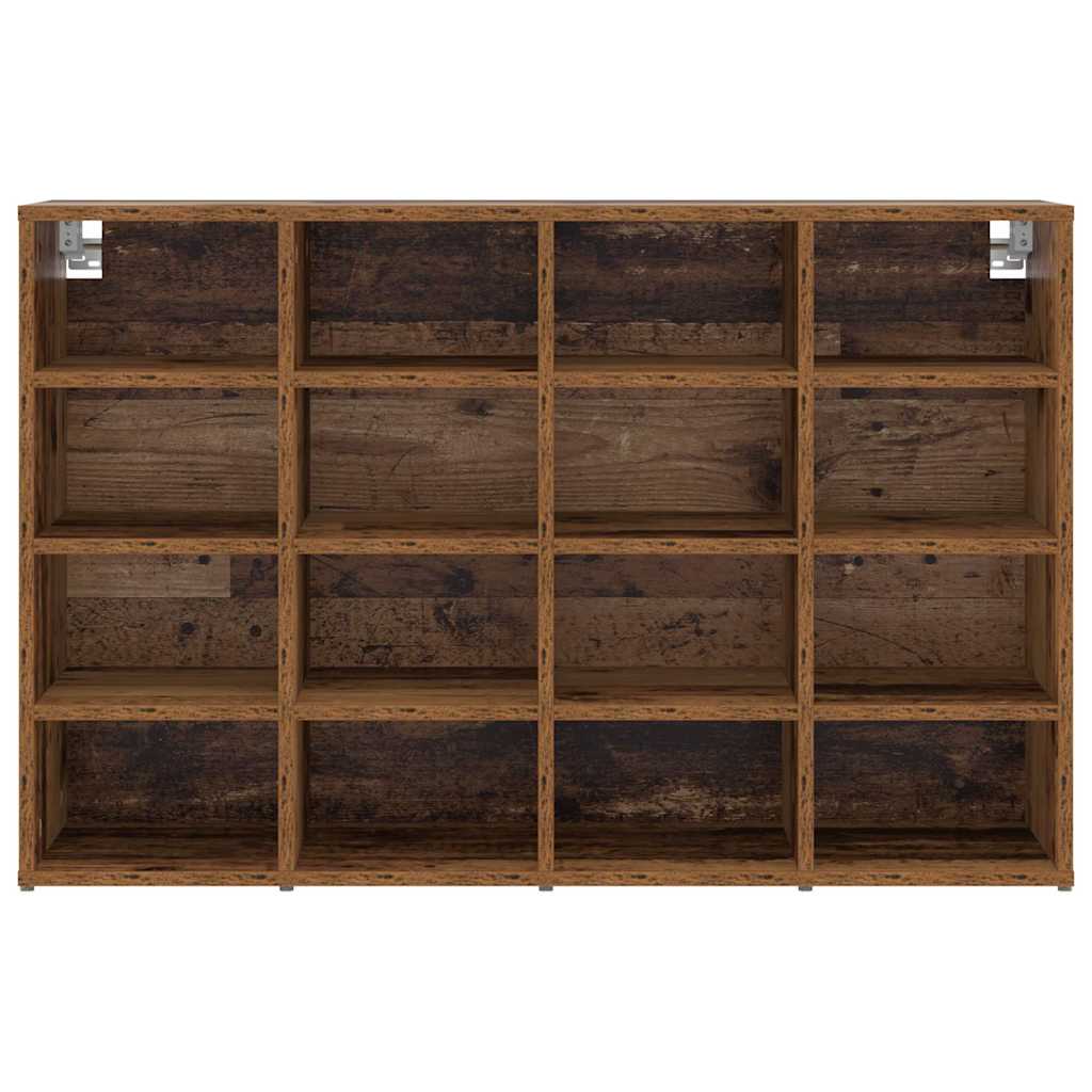 Skoskab med hylde Gammelt træ 103 x 30 x 67 cm Konstrueret træ
