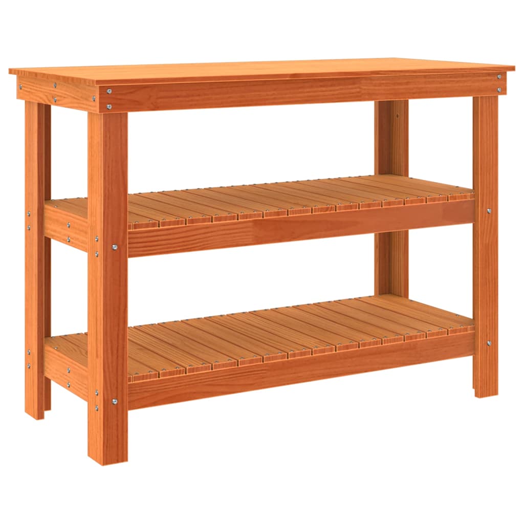 Arbejdsbænk Gyldenbrun 110.5 x 50 x 80 cm Massivt fyrretræ