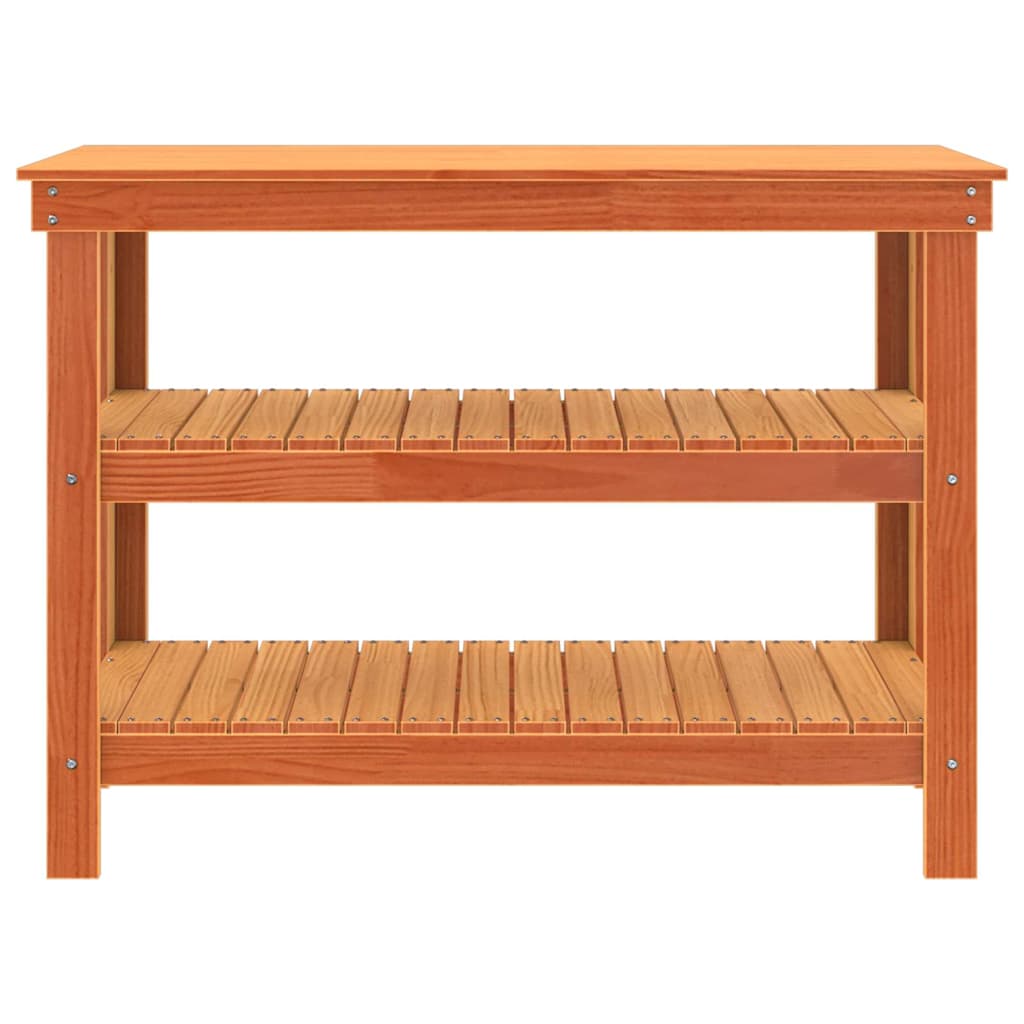 Arbejdsbænk Gyldenbrun 110.5 x 50 x 80 cm Massivt fyrretræ