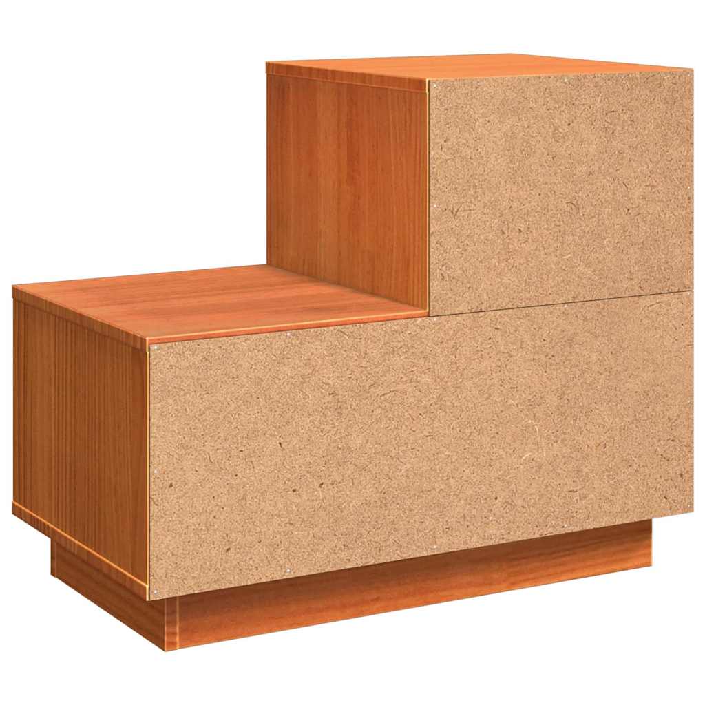 Natskab 2 pcs Gyldenbrun 60 x 34 x 51 cm Massivt fyrretræ