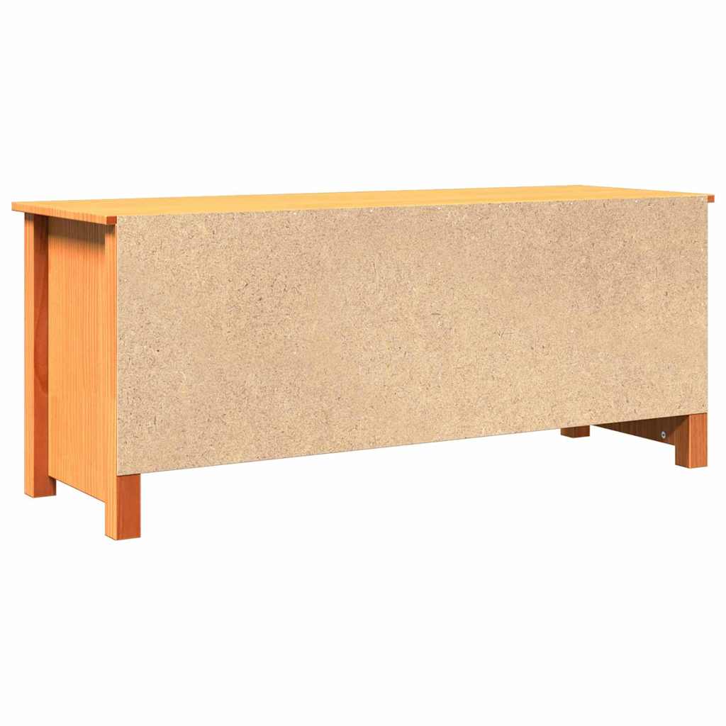 Sko bænk Gyldenbrun 110 x 38 x 45.5 cm Massivt fyrretræ