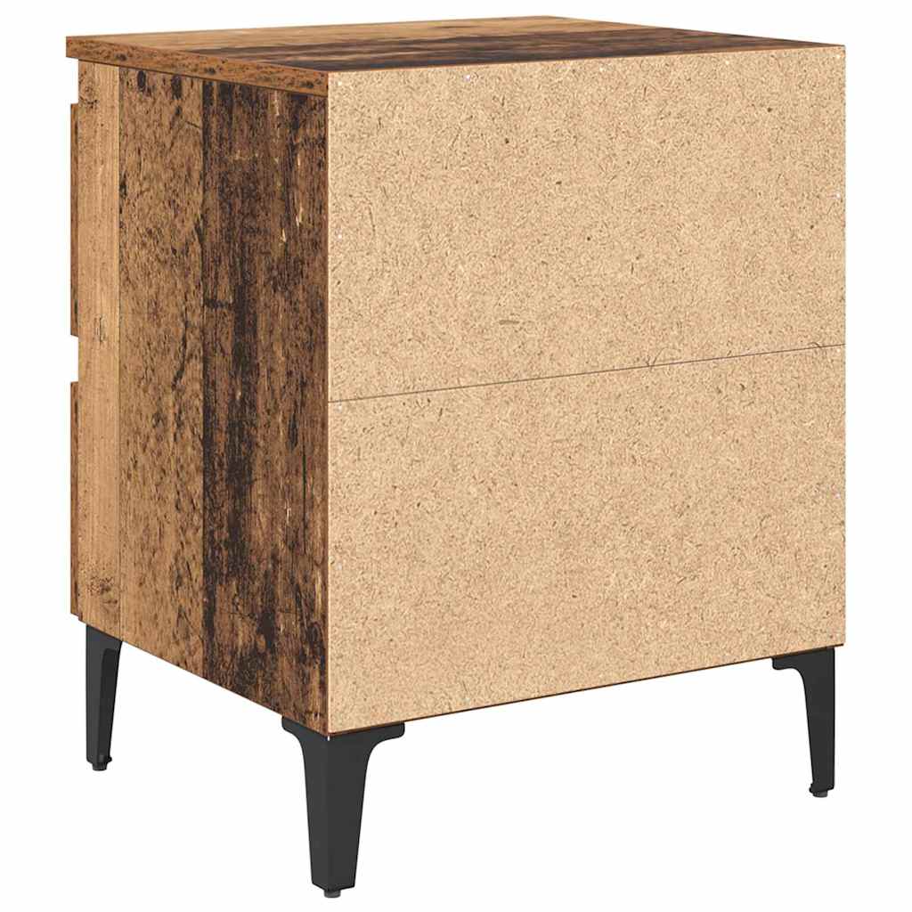 Natskab 2 pcs Gammelt træ 40 x 35 x 50 cm Konstrueret træ