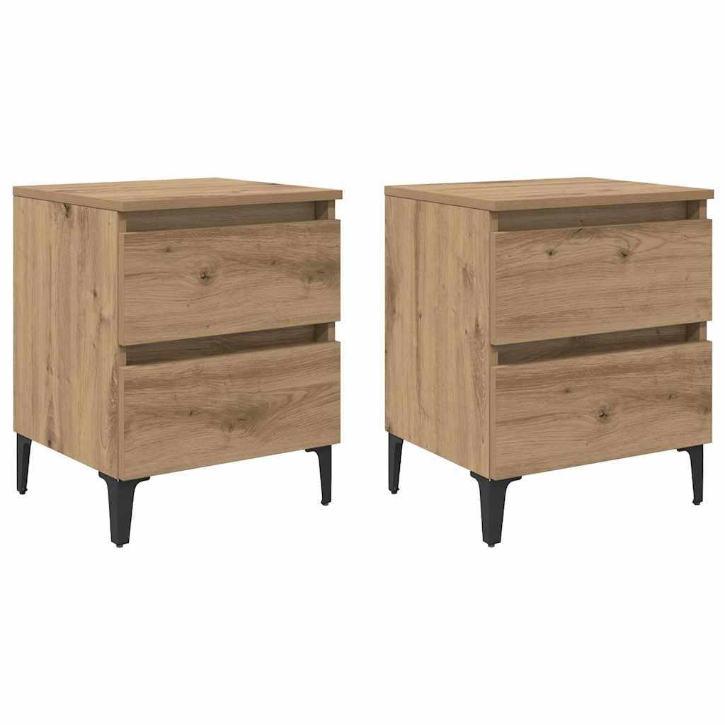 Natskab 2 pcs artisan eg 40 x 35 x 50 cm Konstrueret træ