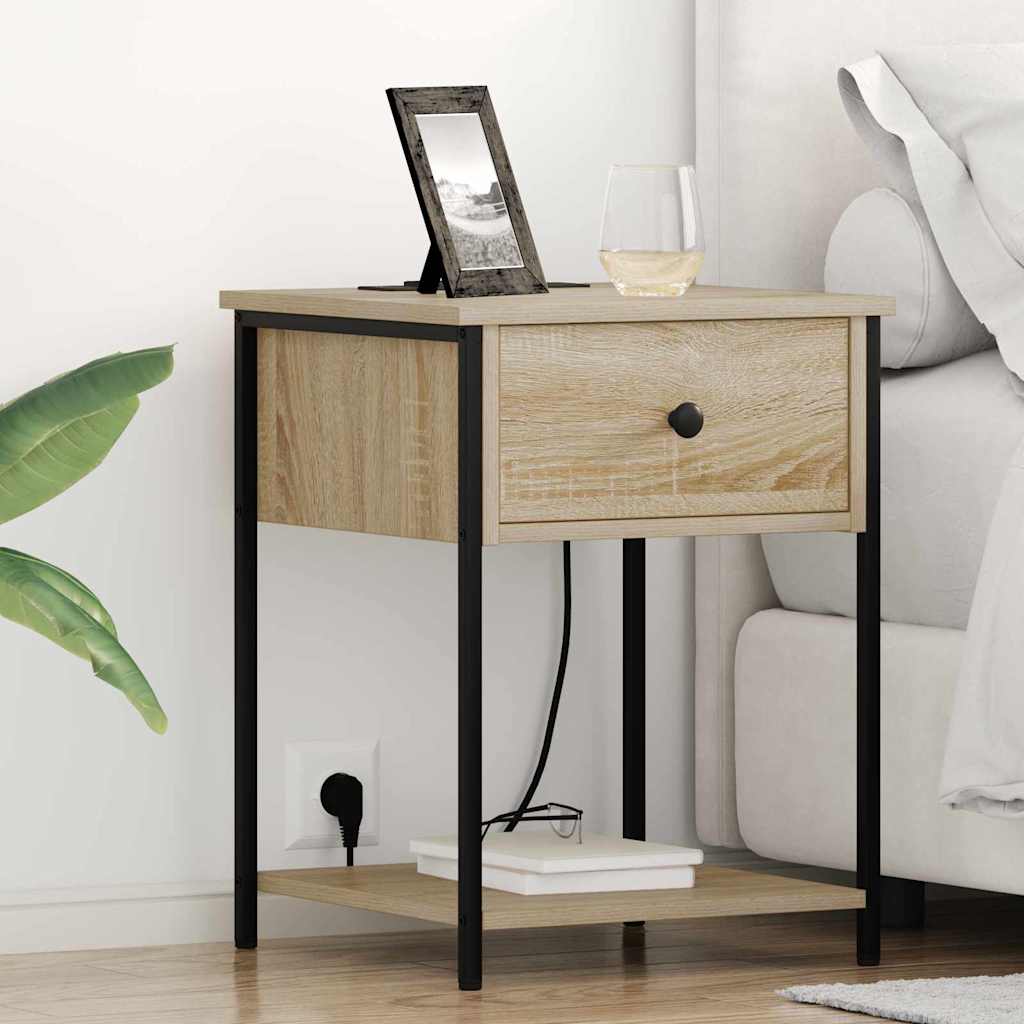 Natskab 2 pcs Sonoma-eg 42 x 41 x 56 cm Konstrueret træ