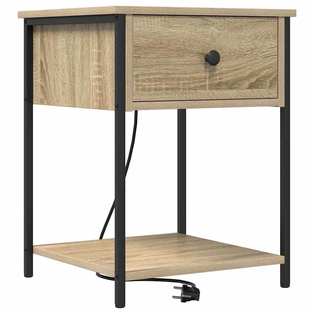 Natskab 2 pcs Sonoma-eg 42 x 41 x 56 cm Konstrueret træ