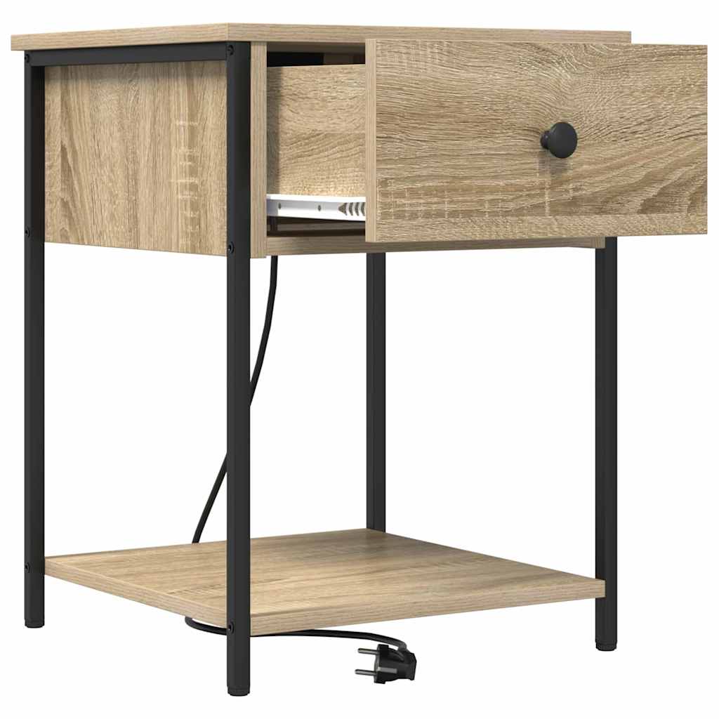 Natskab 2 pcs Sonoma-eg 42 x 41 x 56 cm Konstrueret træ