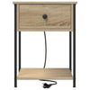 Natskab 2 pcs Sonoma-eg 42 x 41 x 56 cm Konstrueret træ