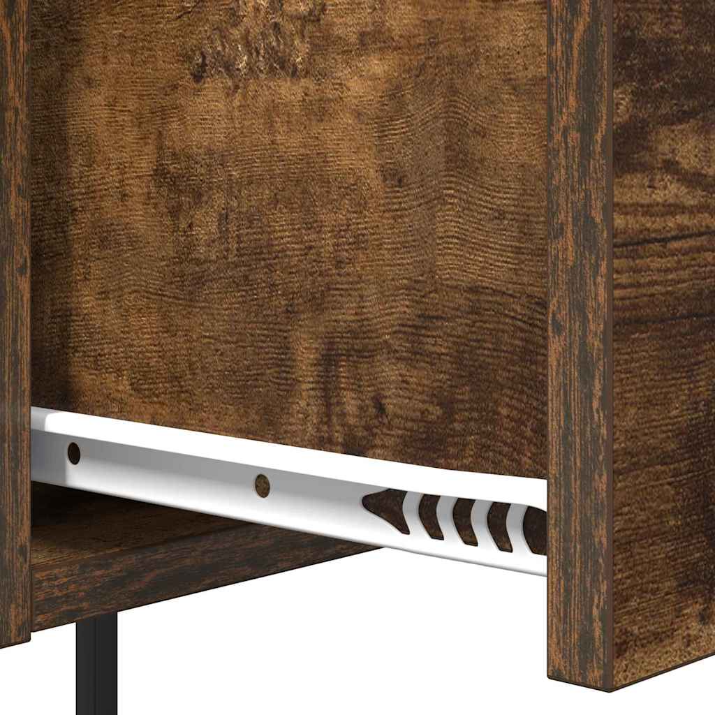 Natskab 2 pcs Røget eg 42 x 41 x 56 cm Konstrueret træ