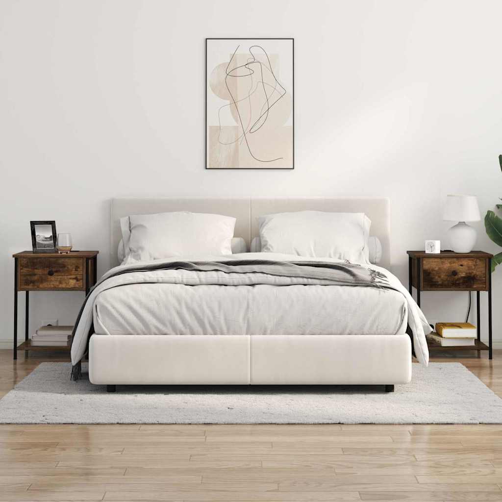Natskab 2 pcs Røget eg 42 x 41 x 56 cm Konstrueret træ