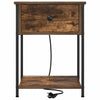Natskab 2 pcs Røget eg 42 x 41 x 56 cm Konstrueret træ