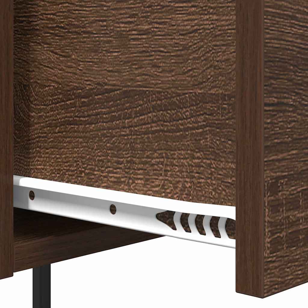 Natskab 2 pcs Brun eg 42 x 41 x 56 cm Konstrueret træ