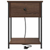 Natskab 2 pcs Brun eg 42 x 41 x 56 cm Konstrueret træ