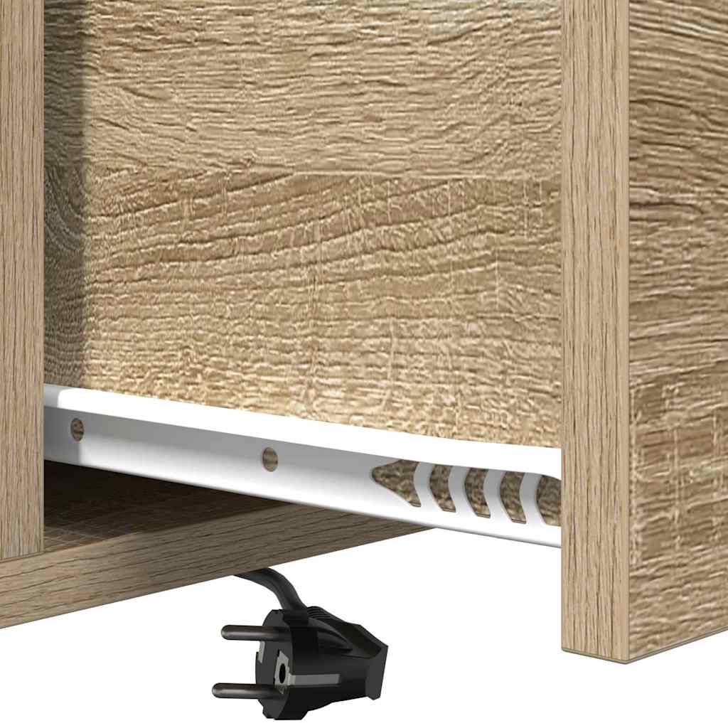 Natskab med Lade Station 2 pcs Sonoma-eg Konstrueret træ
