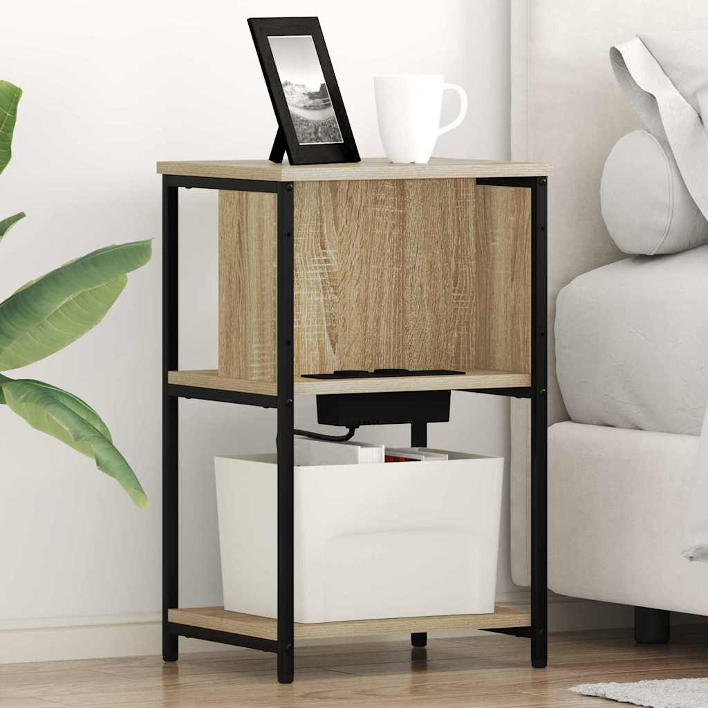 Natskab 2 pcs Sonoma-eg 38 x 31 x 61 cm Konstrueret træ