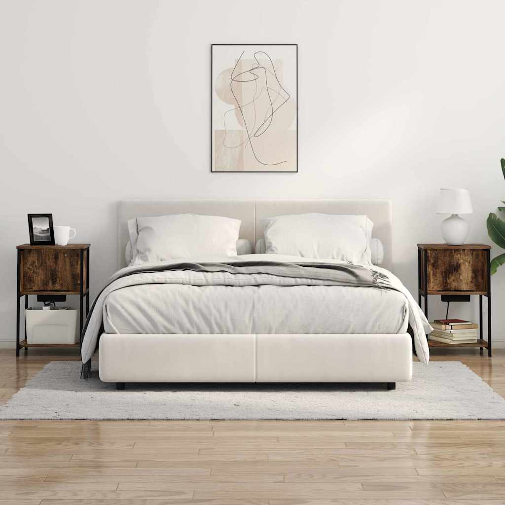 Natskab 2 pcs Røget eg 38 x 31 x 61 cm Konstrueret træ