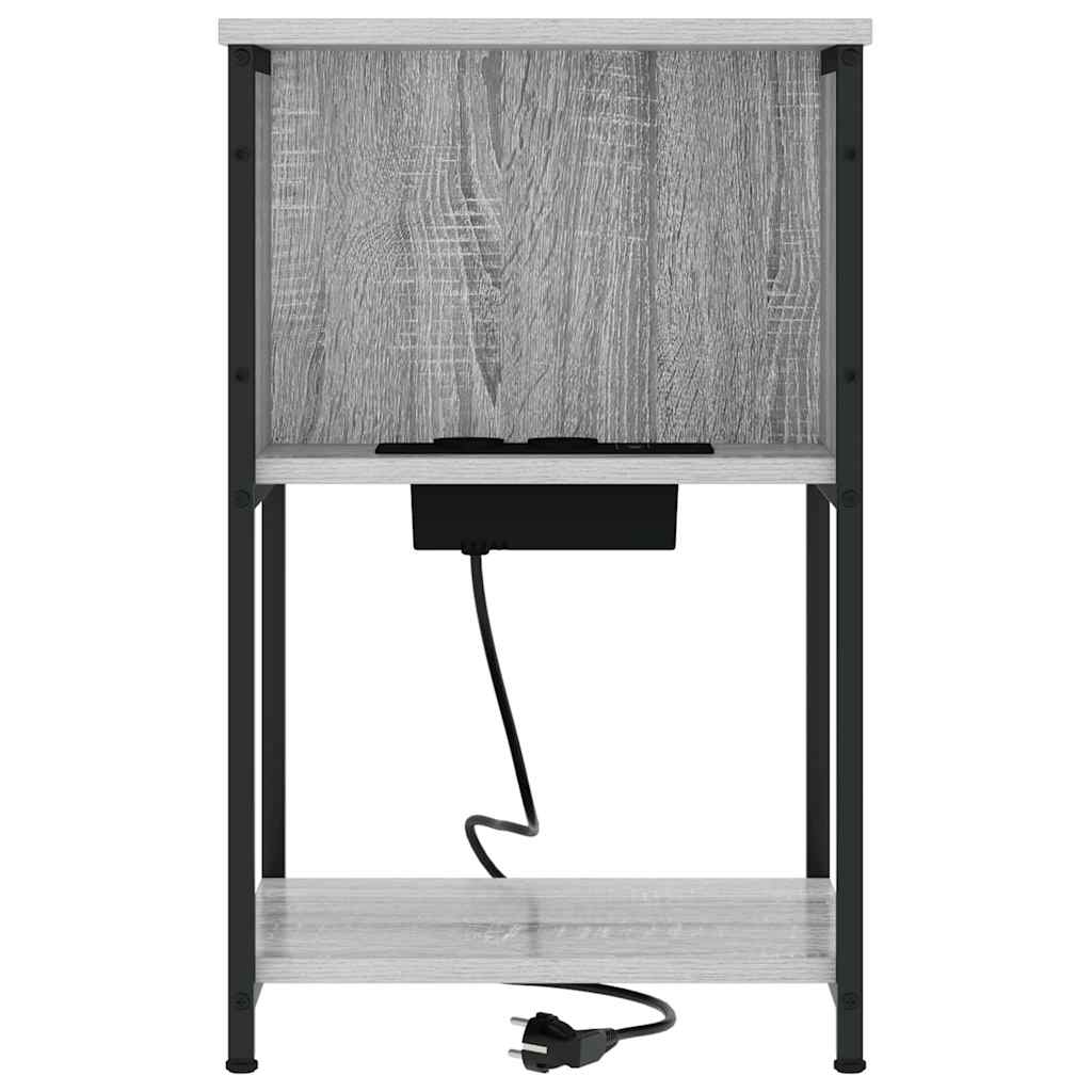 Natskab 2 pcs Grå sonoma-eg 38 x 31 x 61 cm Konstrueret træ