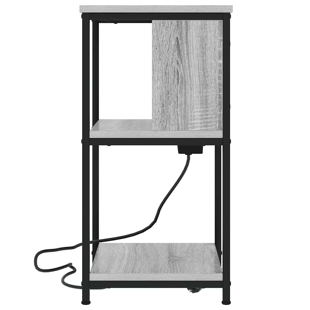 Natskab 2 pcs Grå sonoma-eg 38 x 31 x 61 cm Konstrueret træ