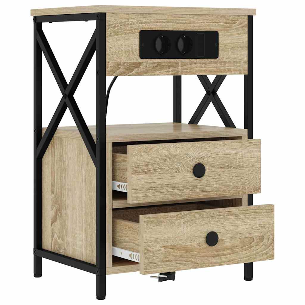 Natskab med Lade Station med skuffe Sonoma eg 40 x 31 x 60 cm