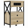 Natskab 2 pcs Sonoma-eg 40 x 31 x 60 cm Konstrueret træ