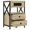 Natskab 2 pcs Sonoma-eg 40 x 31 x 60 cm Konstrueret træ
