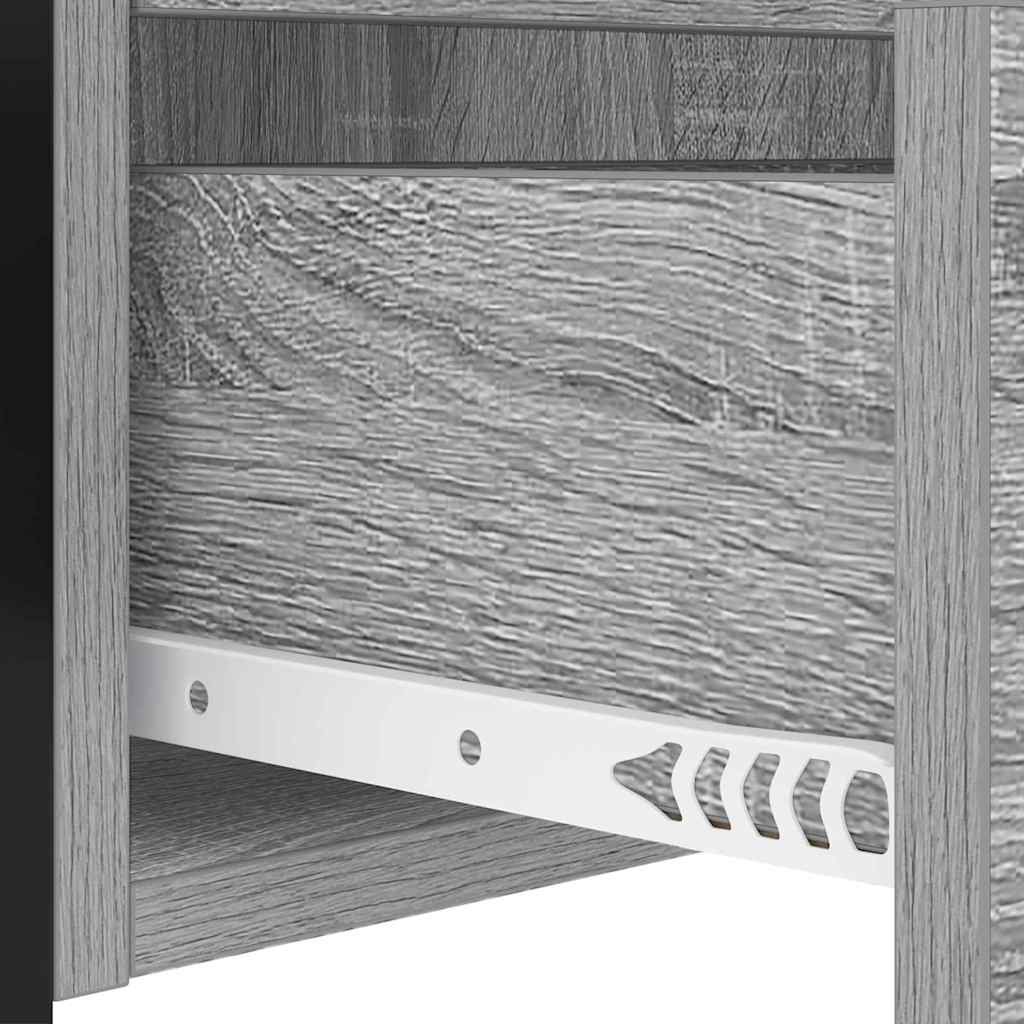 Natskab 2 pcs Grå sonoma-eg 40 x 31 x 60 cm Konstrueret træ