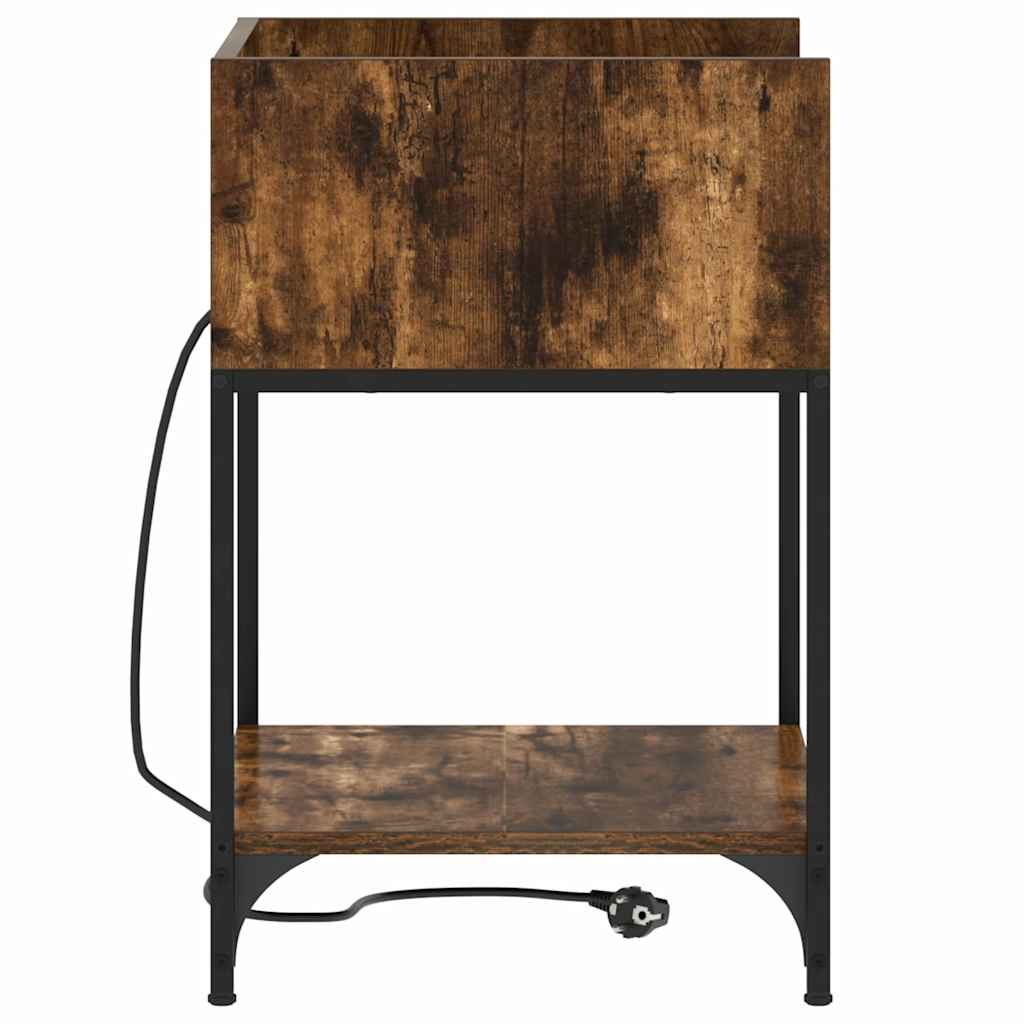 Natskab med hylde Røget eg 40 x 40 x 61 cm Konstrueret træ