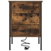 Natskab 2 pcs Røget eg 42 x 41 x 61 cm Konstrueret træ