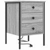 Natskab 2 pcs Grå sonoma-eg 42 x 41 x 61 cm Konstrueret træ