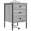 Natskab 2 pcs Grå sonoma-eg 42 x 41 x 61 cm Konstrueret træ