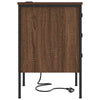 Natskab 2 pcs Brun eg 42 x 41 x 61 cm Konstrueret træ