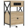 Natskab 2 pcs Sonoma-eg 40 x 31 x 60 cm Konstrueret træ