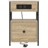 Natskab 2 pcs Sonoma-eg 40 x 31 x 60 cm Konstrueret træ