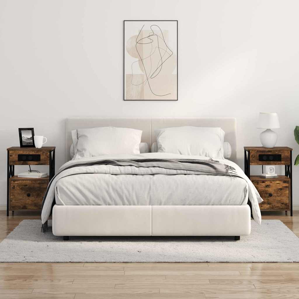 Natskab 2 pcs Røget eg 40 x 31 x 60 cm Konstrueret træ