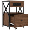 Natskab 2 pcs Brun eg 40 x 31 x 60 cm Konstrueret træ