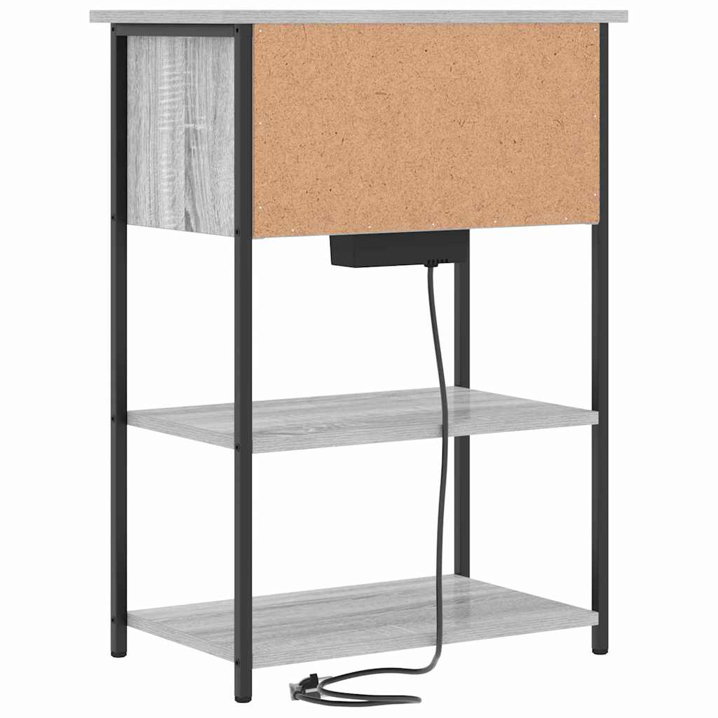 Natskab Grå sonoma-eg 55 x 31 x 76 cm Konstrueret træ