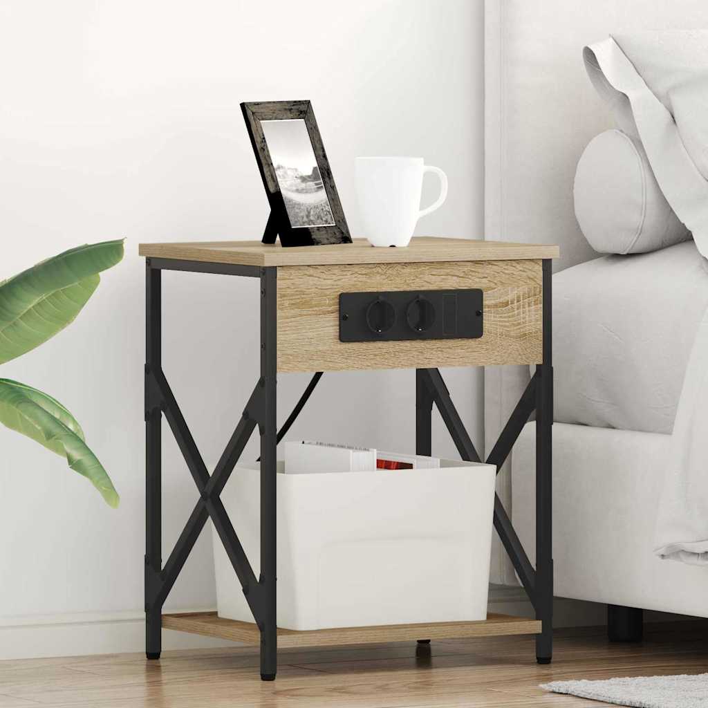 Natskab 2 pcs Sonoma-eg 41 x 31 x 51 cm Konstrueret træ